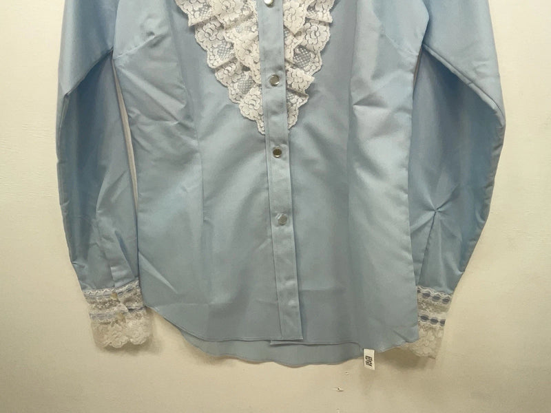 New Women’s Blue H Bar C Long Sleeve Button Up Shirt 3B-97