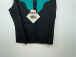 New Women’s Black Blue Cumberland Outfitters Sleeveless Button Up Shirt M 3B-43