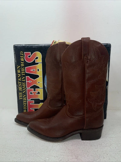 New Men’s Brown Texas Brand Cowboy Boots. 7864 8 D. 1-94