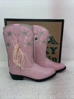 New Kids Pink With Fringe Smoky Mountain Cowboy Boots.12.5 12 1/2. 23-20