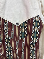 New Boys Cowboy Threads Western Design Long Sleeve Pearl Snap Size 16 DD-82