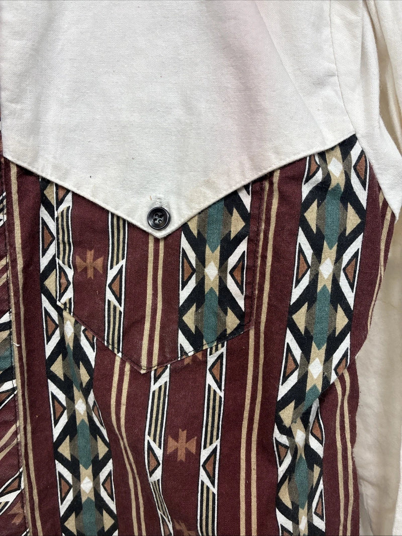 New Boys Cowboy Threads Western Design Long Sleeve Pearl Snap Size 16 DD-82