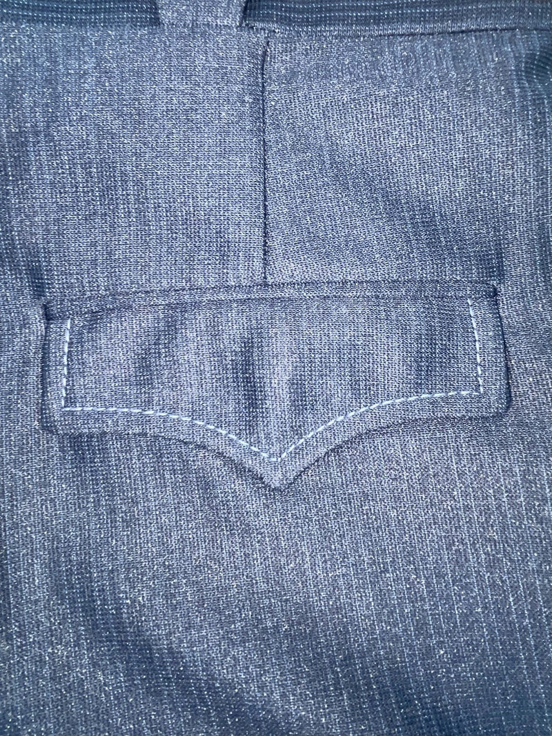 New Vintage Blue Circle S Polyester Pants #BF85 SS-5