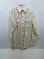 New Men’s Panhandle Yellow Long Sleeve Pearl Snap 15 Medium F-69