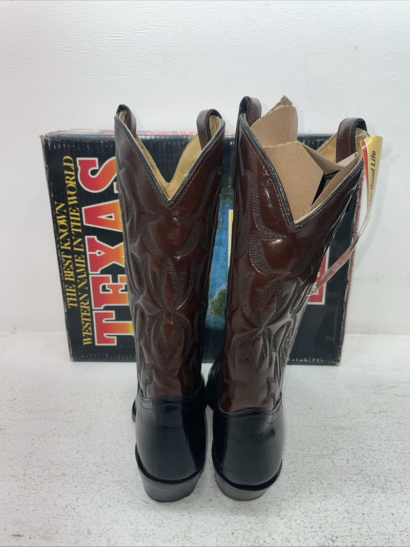 New Men’s Brown Texas Brand Cowboy Boots. 7230 7 E E. 1-48