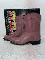 New Youth Pink Texas Brand Cowboy Boots. 3233 3 D. 22-25
