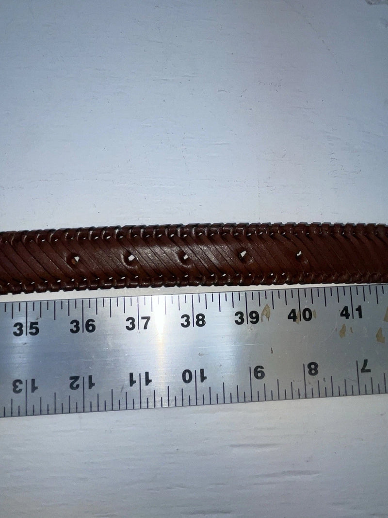 New Brown Genuine Leather Nocona Weaved 38” Belt #2410002 JJ-68