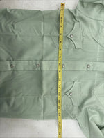 New Women’s Karman Green Long Sleeve Pearl Snap Size 8 YY-23