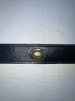 New Blue Genuine Leather Weight Gold Pendent 34” Belt #10493 JJ-20