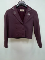 New Women’s Purple Cowboys Long Sleev Button Up Shirt S 3B-117