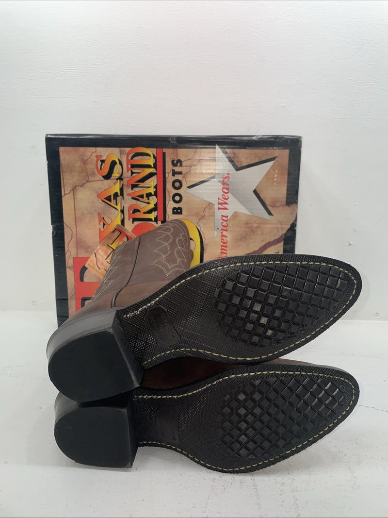 New Men’s Brown Texas Brand Cowboy Boots. 8941 10 D. 6-47
