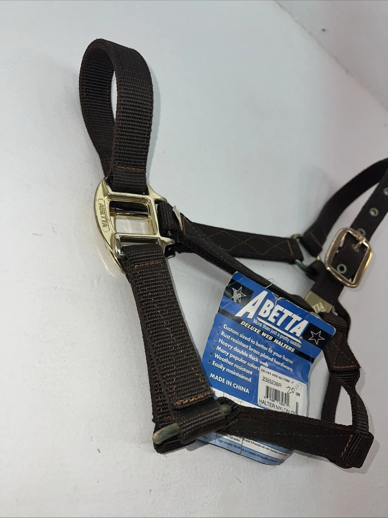 New ABetta Brown Nylon Colt/Cobb Web Halter #238523 3C-8