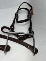 New Tough 1 Brown Nylon Browband Headstall With Bit Split Reins #42-7499 W-33