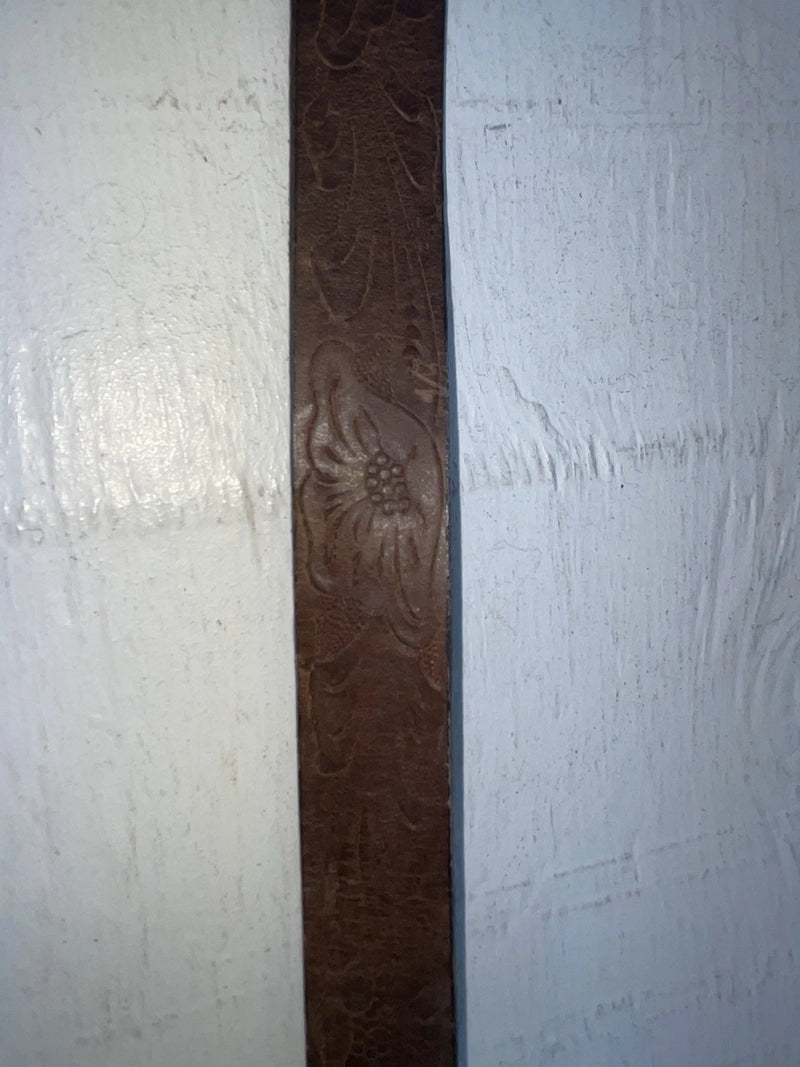 New Brown Genuine Leather Chambers Tooled 24” Belt #WY402 NN-10