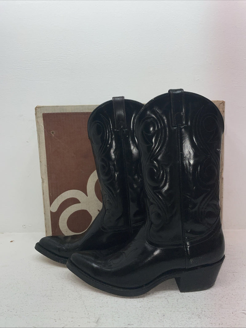 New Men’s Black Acme Cowboy Boots. 4920 9.5 8 1/2 D. 4-57