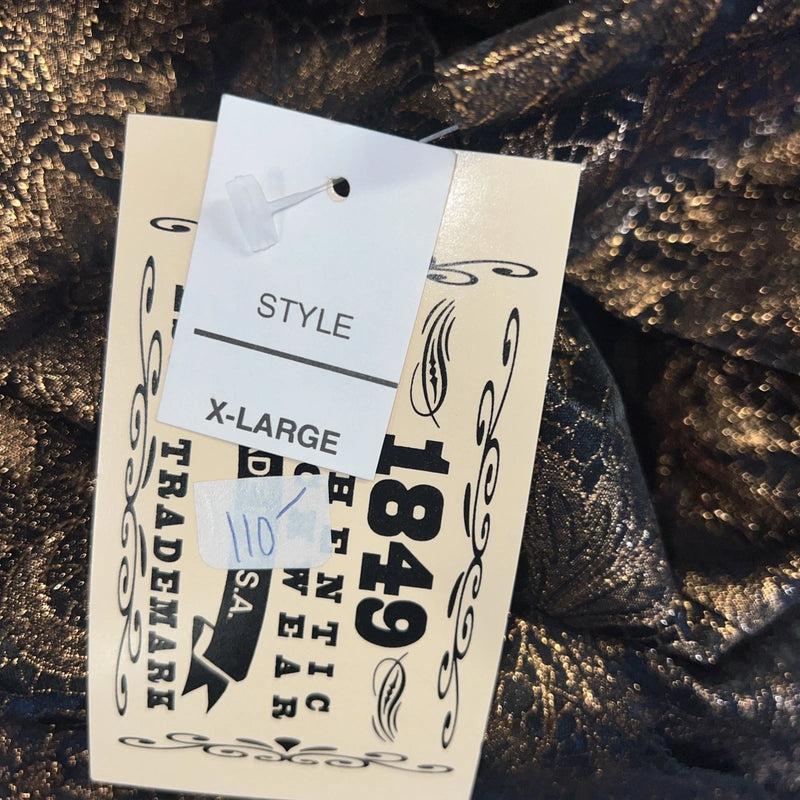 New Women’s 1849 Authentic Ranchwear Gold Western Show Short Jacket XL G-608