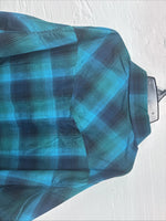 New Girls Cumberland Blue Plaid Long Sleeve Pearl Snap 3XL CC-112