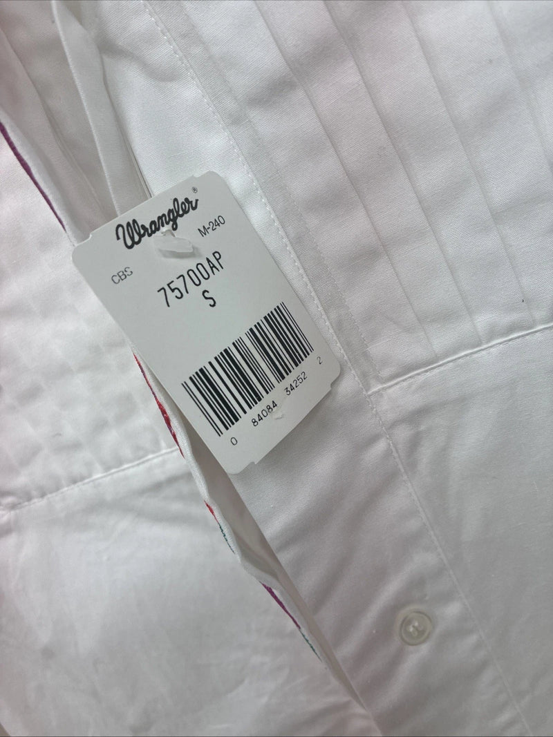 New Women’s Wrangler White Dosages Long Sleeve Button Up Small YY-131