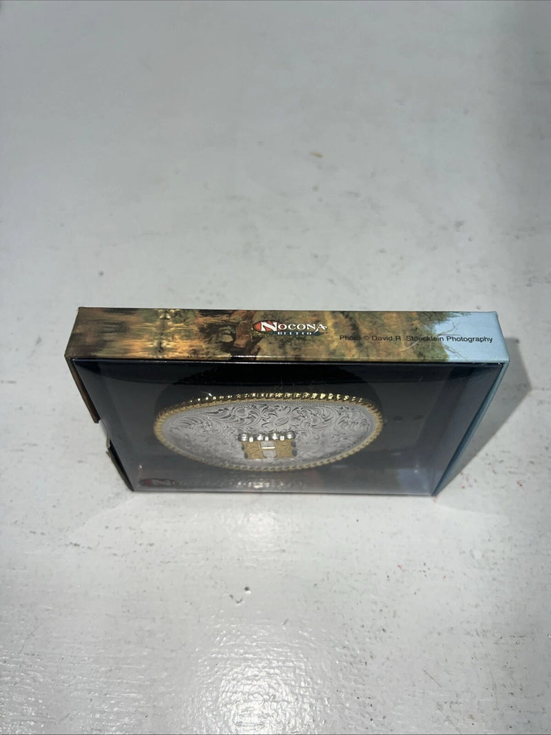 New Women’s Nocona Gold Silver “H” Belt Buckle 37572-H A-119