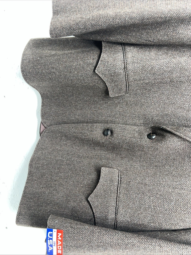 New Men’s Pioneer Wear Brown Suit Jacket 44L #12527 X-605