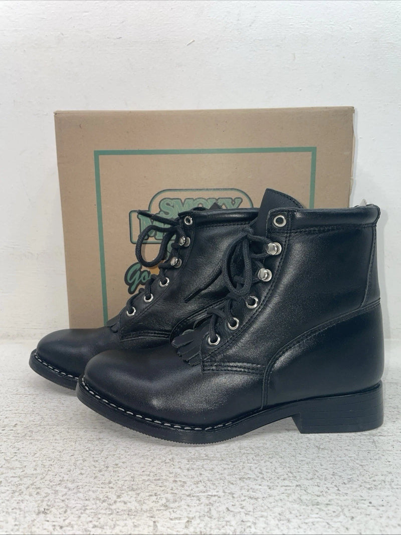 Me Woods Black Lace Up Smoky Mountain Cowboy Boots. 3009 C 2.5 2 1/2. 23-156