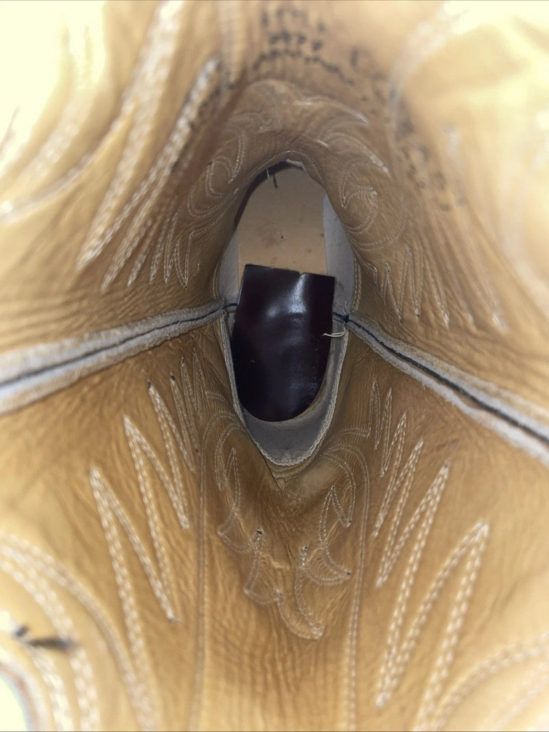 New Men’s Cream Texas Brand Cowboy Boots. 7899 10.5 10 1/2 D. 6-71