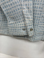 New Women’s Lee Blue Design Long Sleeve Button Up Jacket Size 13 KK-43