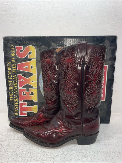 New Men’s Red Texas Brand Cowboy Boots. 43 4.5 4 1/2 M. 2-168