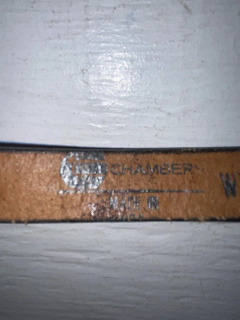 New Red Genuine Leather Chambers Tooled 20” Belt #WY347 NN-52