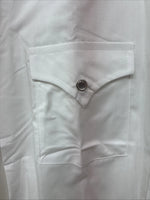 New Boys ELY Cattleman Cattleman White Long Sleeve Pearl Snap Size 10 DD-95