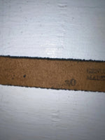 New Black Genuine Leather Breaded 30” Belt NN-7