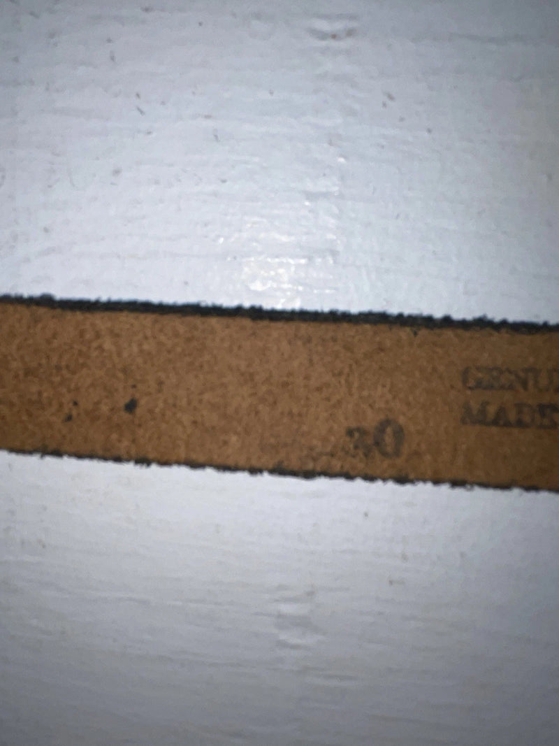New Black Genuine Leather Breaded 30” Belt NN-7