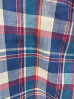 New Men’s ELY Cattleman Multicolor Plaid Short Sleeve Pearl Snap XL Short T-30