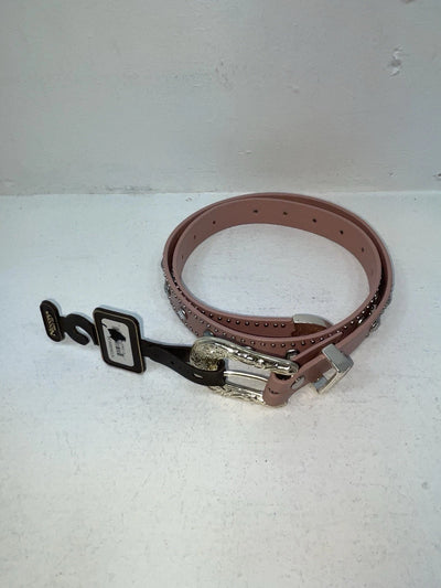 New Pink Genuine Leather Nocona Silver Bling 34” Belt #N1344999 Z-89