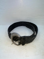 New Black Genuine Leather Braided 38” Belt #8840/01 Z-108