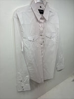 New Women’s White Horse White Long Sleeve Pearl Snap Large KK-74