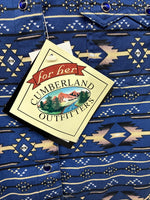 New Women’s Cumberland Blue Design Short Sleeve Pearl Snap Size Large TT-73