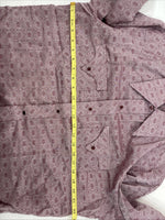 New Men’s Tem Tex Pink Design Long Sleeve Pearl Snap 16.5 Large X-47