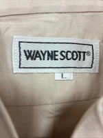 New Wayne Scott Tan Long Sleeve Button Up English Shirt Large X-77