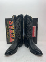 New Men’s Black Texas Brand Cowboy Boots. 7800 8.5 8 1/2 D. 4-116
