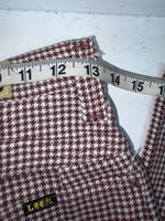 New Vintage Red And White Checkered Lee Polyester Pants #2600362 SS-84