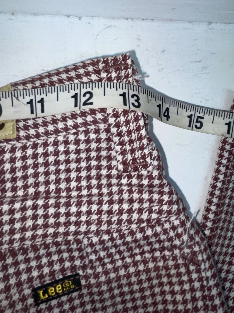 New Vintage Red And White Checkered Lee Polyester Pants #2600362 SS-84