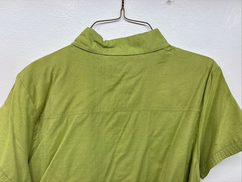 New Women’s Gordon James Green Short Sleeve Button Up Short XL II-38