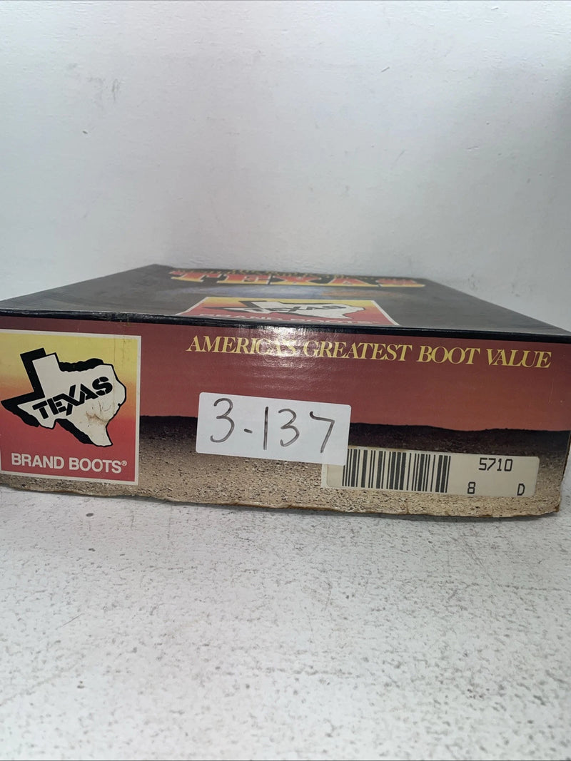 New Men’s Black Texas Brand Cowboy Boots. 5710 8 D. 3-137