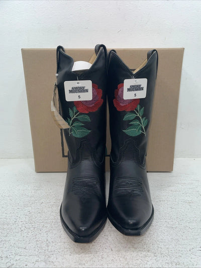 New Youth Black Smoky Mountain Cowboy Boots. 3688 Y 5. 24-136