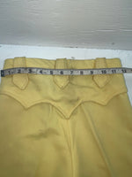New Vintage Yellow Western Heritage Polyester Pants #G31 VV-24