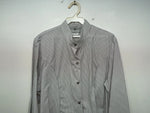 New Women’s Black Striped Cowboy Threads Long Sleeve Button Up Shirt M 3B-90