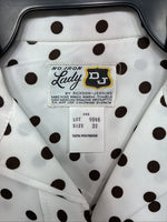 New Women’s Dickson Jenkins Polkadot Long Sleeve Pearl Snap Size 32 MM-3