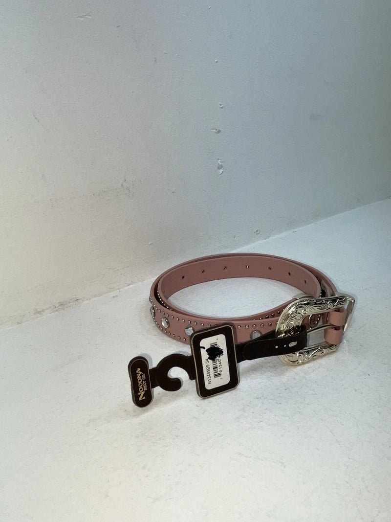 New Pink Genuine Leather Nocona Silver Bling 34” Belt #N1344999 Z-88