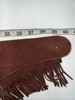 NOS Burgundy Show Chaps With Fringe Adjustable Waist 40 Large L-46